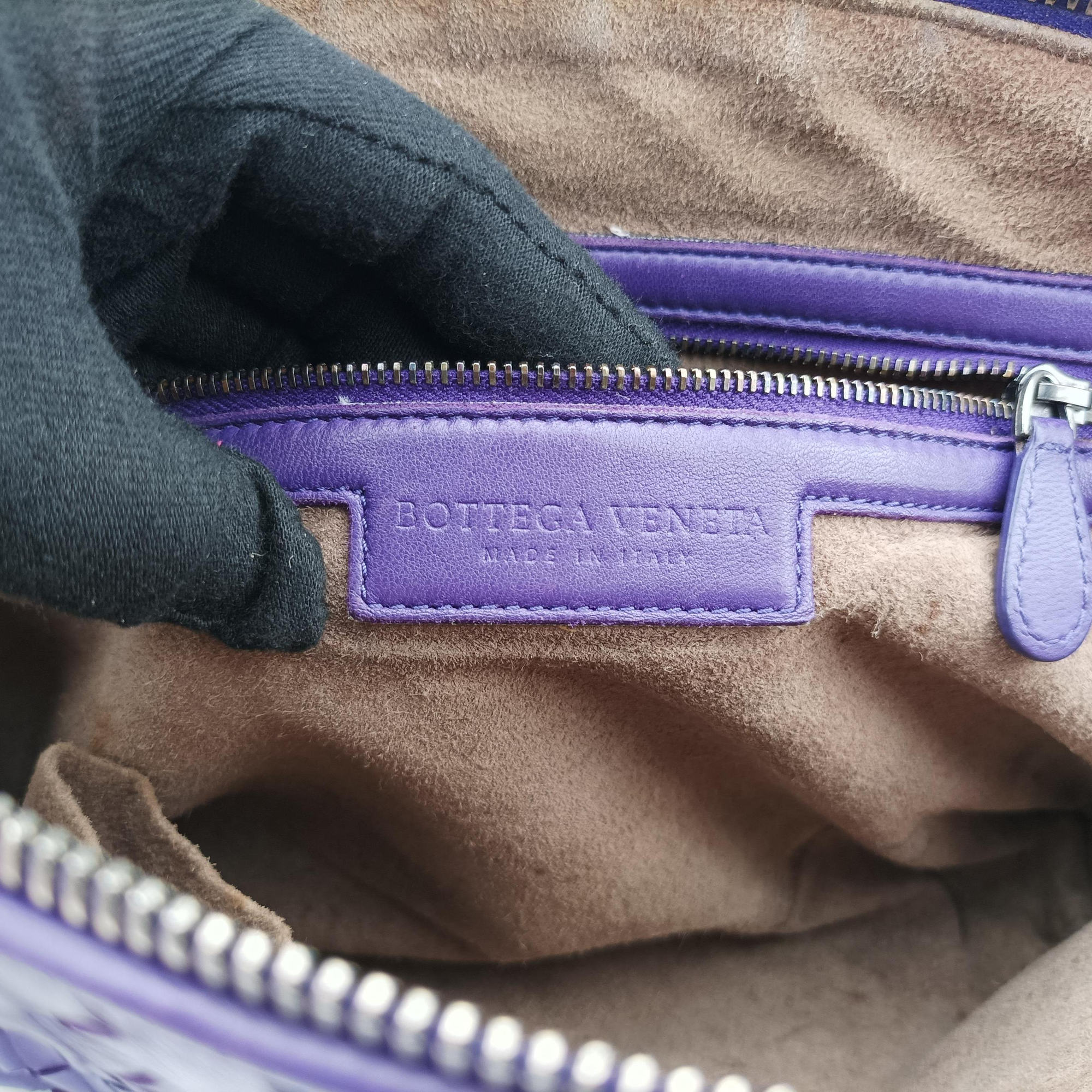 Vintage Bottega Veneta NODINI Intrecciato Purple lambskin  shoulderbag | stylenewstar