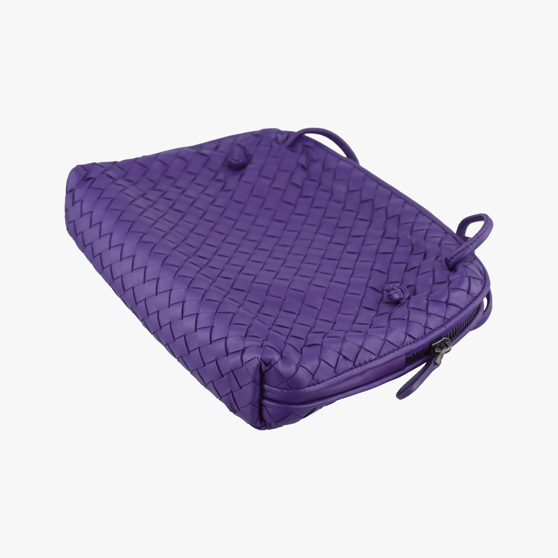 Vintage Bottega Veneta NODINI Intrecciato Purple lambskin  shoulderbag | stylenewstar