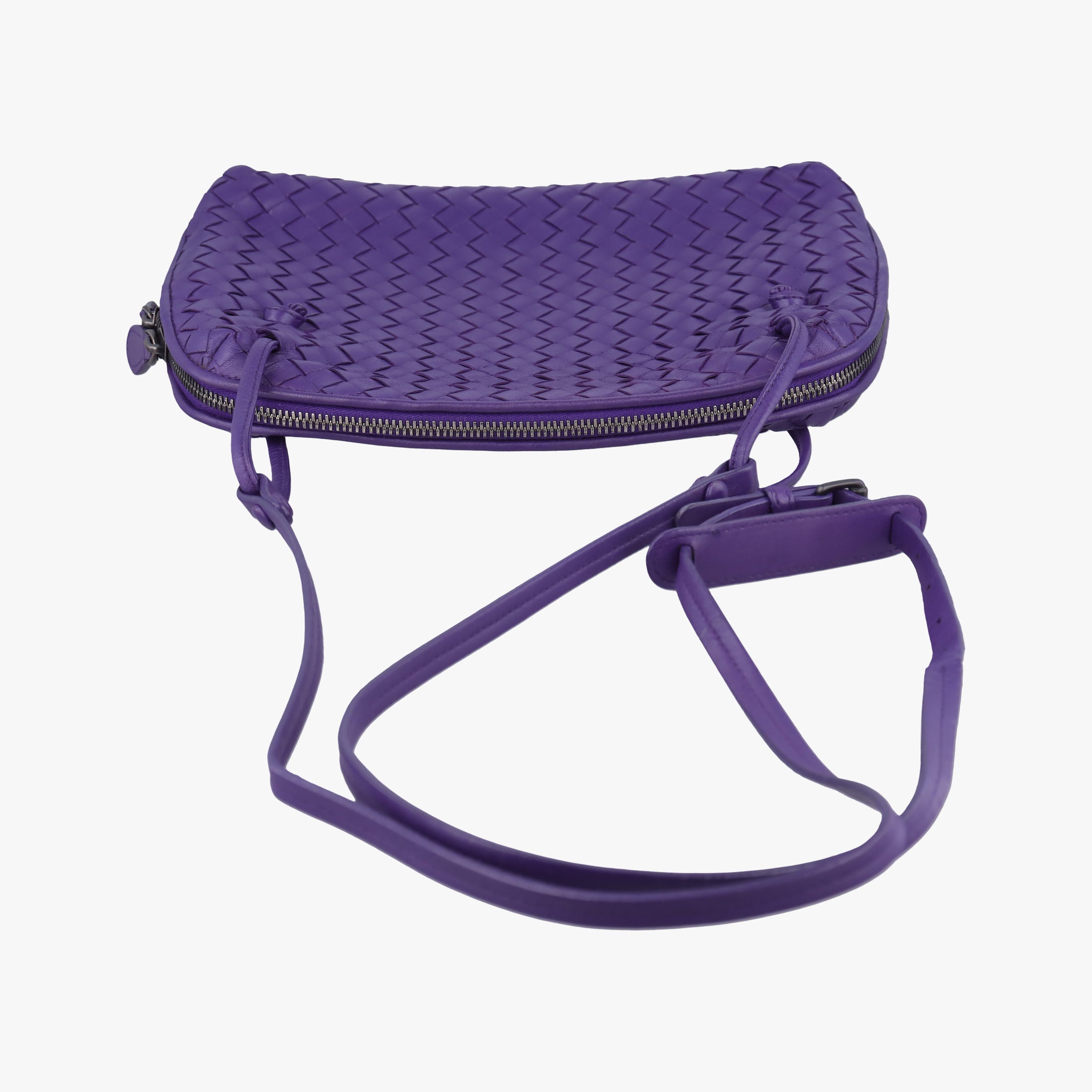 Vintage Bottega Veneta NODINI Intrecciato Purple lambskin  shoulderbag | stylenewstar