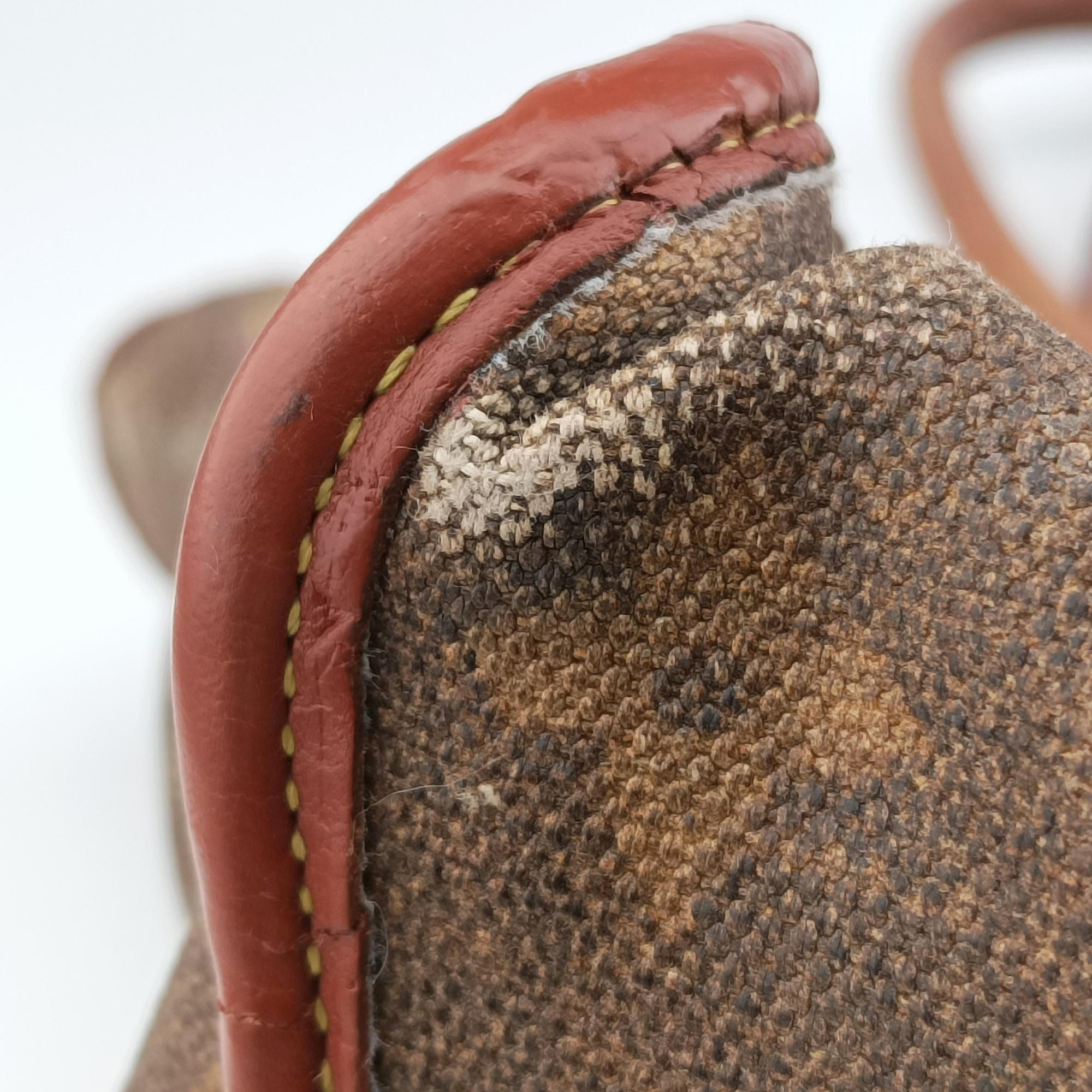 Pre-owned Louis Vuitton Sac Rayures GM brown×multicolor Monogram Tissue M56385 handbag | stylenewstar