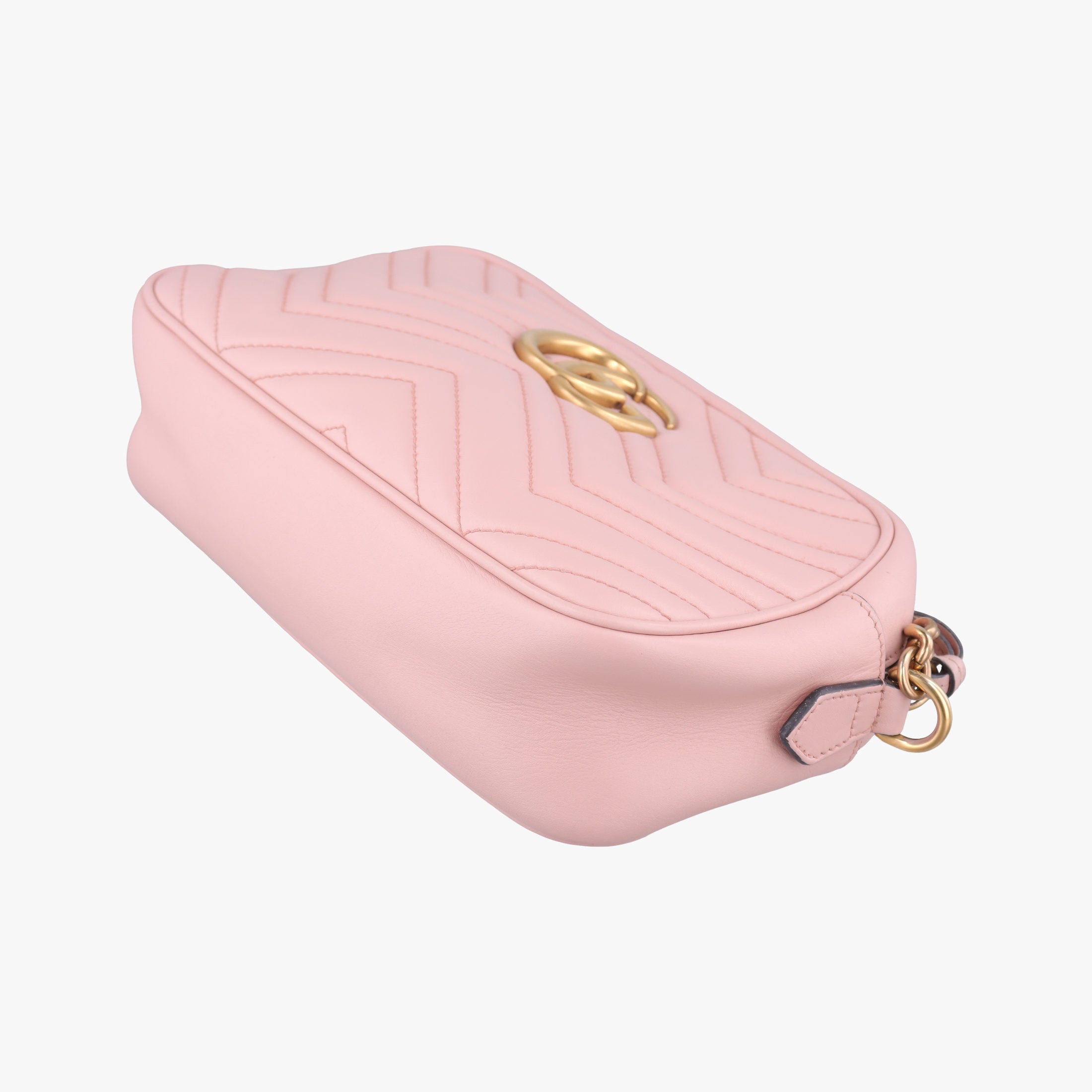 Pre-owned Gucci GG Marmont Pink Leather 447632 shoulderbag | stylenewstar