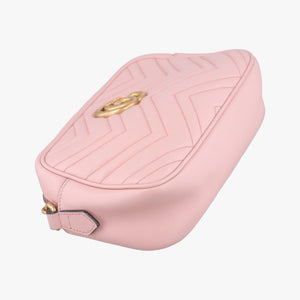 Pre-owned Gucci GG Marmont Pink Leather 447632 shoulderbag | stylenewstar