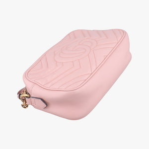 Pre-owned Gucci GG Marmont Pink Leather 447632 shoulderbag | stylenewstar