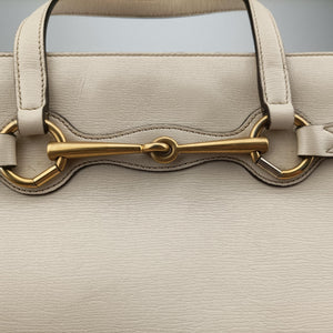 Pre-owned Gucci Bright Bit White Leather 319795 handbag | stylenewstar