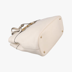Pre-owned Gucci Bright Bit White Leather 319795 handbag | stylenewstar