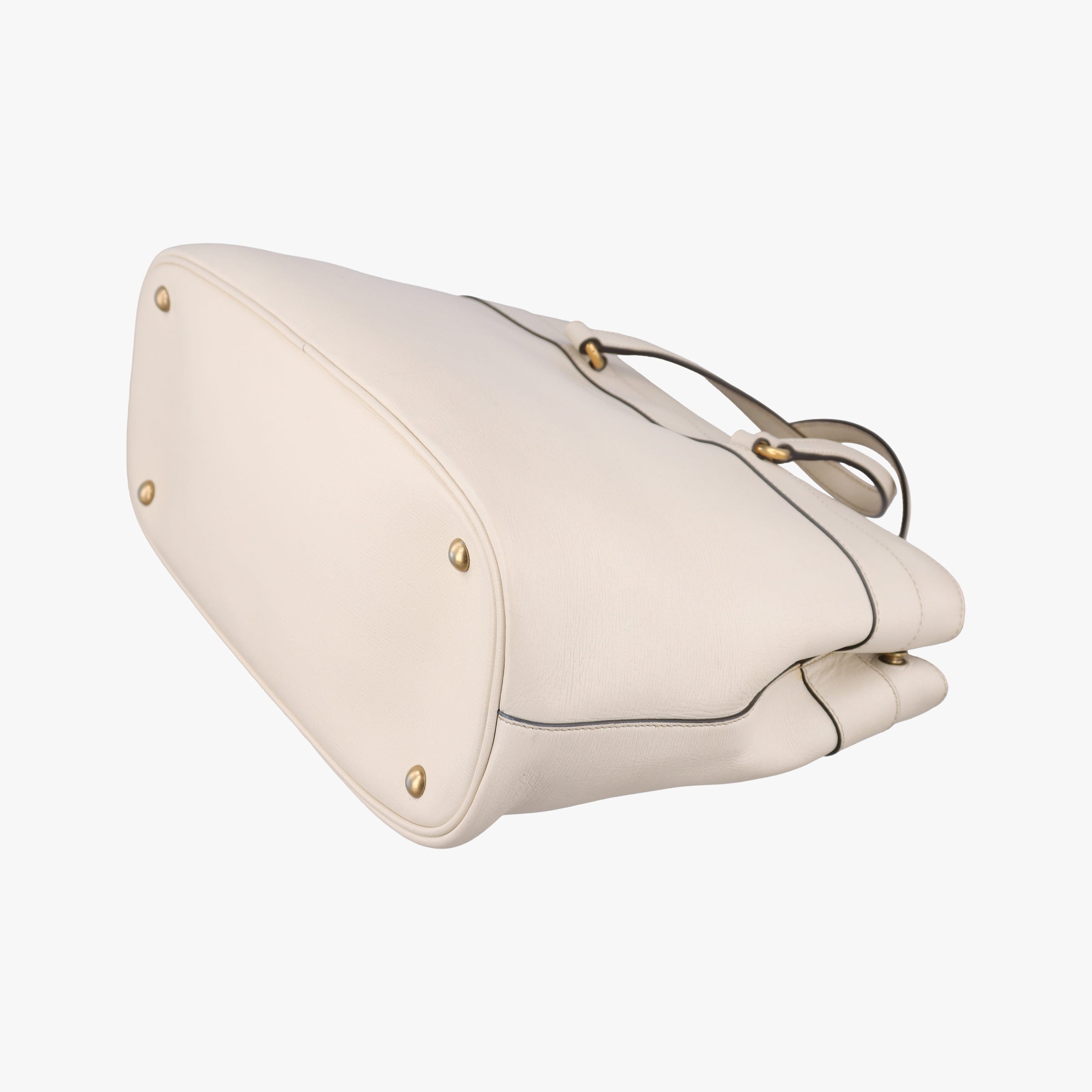 Pre-owned Gucci Bright Bit White Leather 319795 handbag | stylenewstar