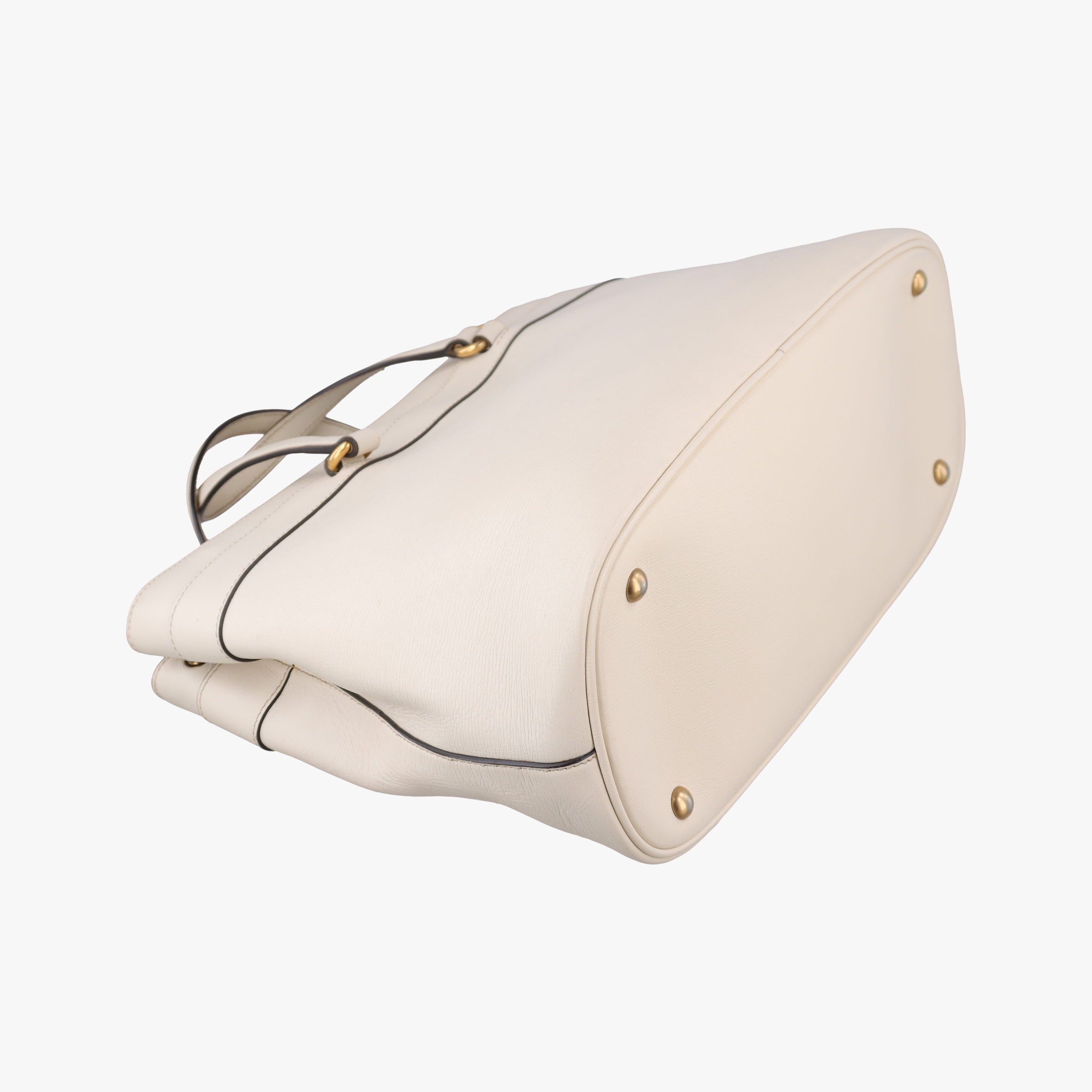 Pre-owned Gucci Bright Bit White Leather 319795 handbag | stylenewstar