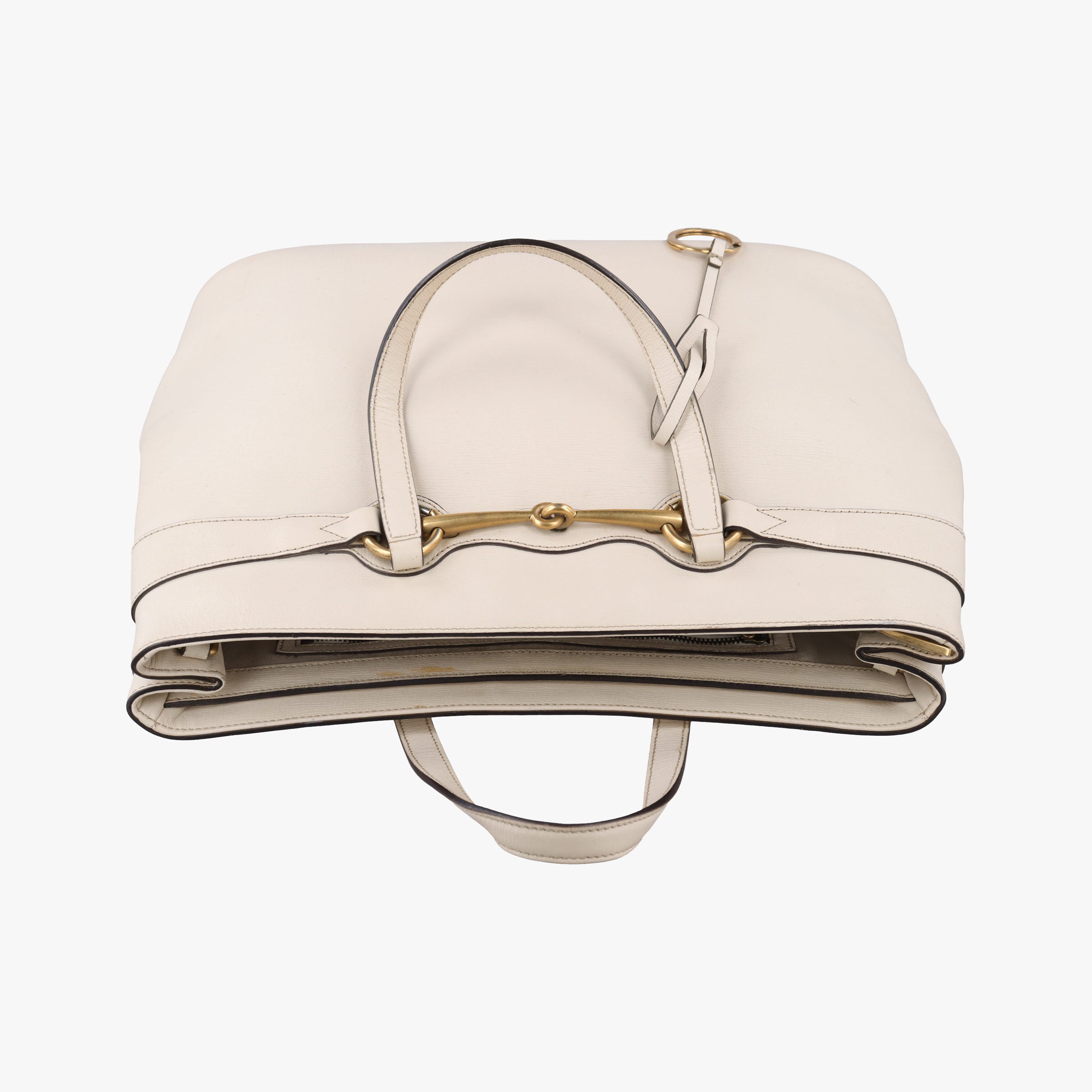 Pre-owned Gucci Bright Bit White Leather 319795 handbag | stylenewstar