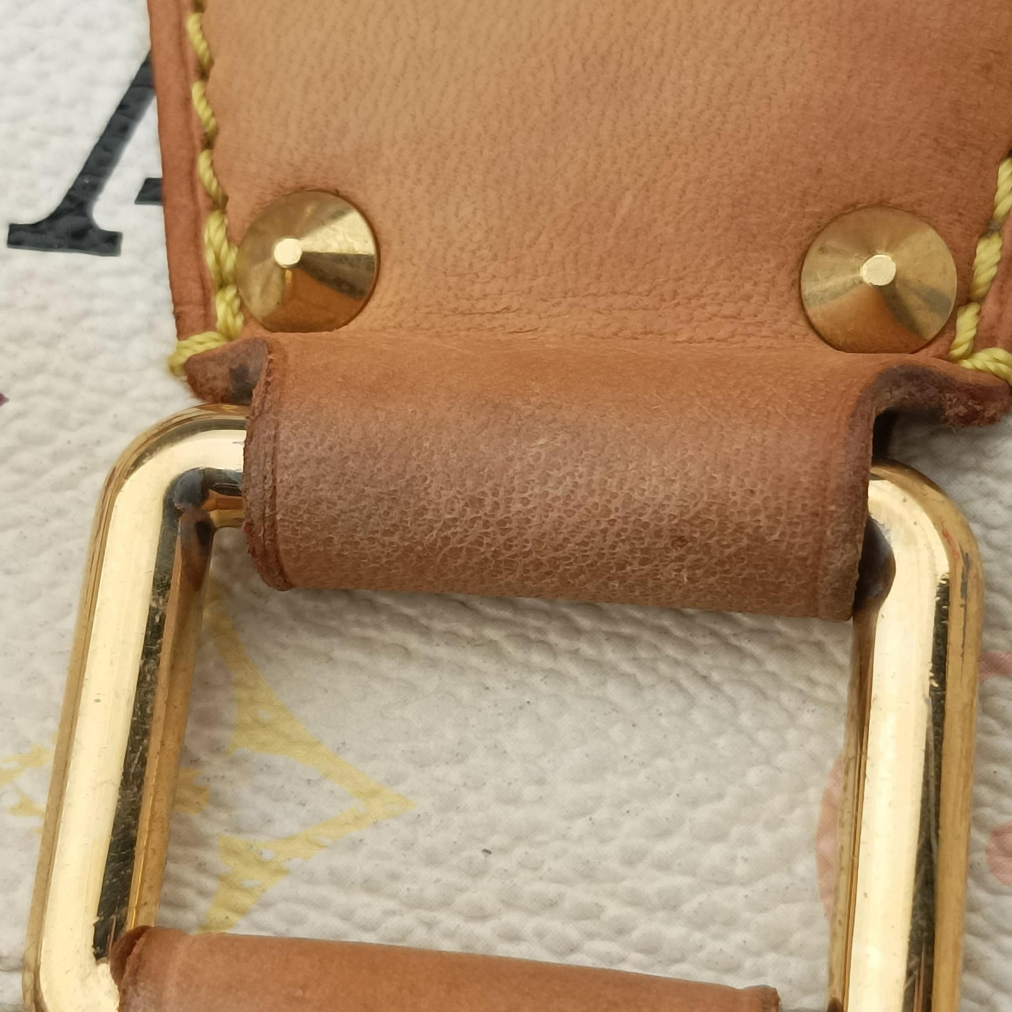 Pre-owned Louis Vuitton Speedy 30 white Monogram Multicolor M92643 handbag | stylenewstar