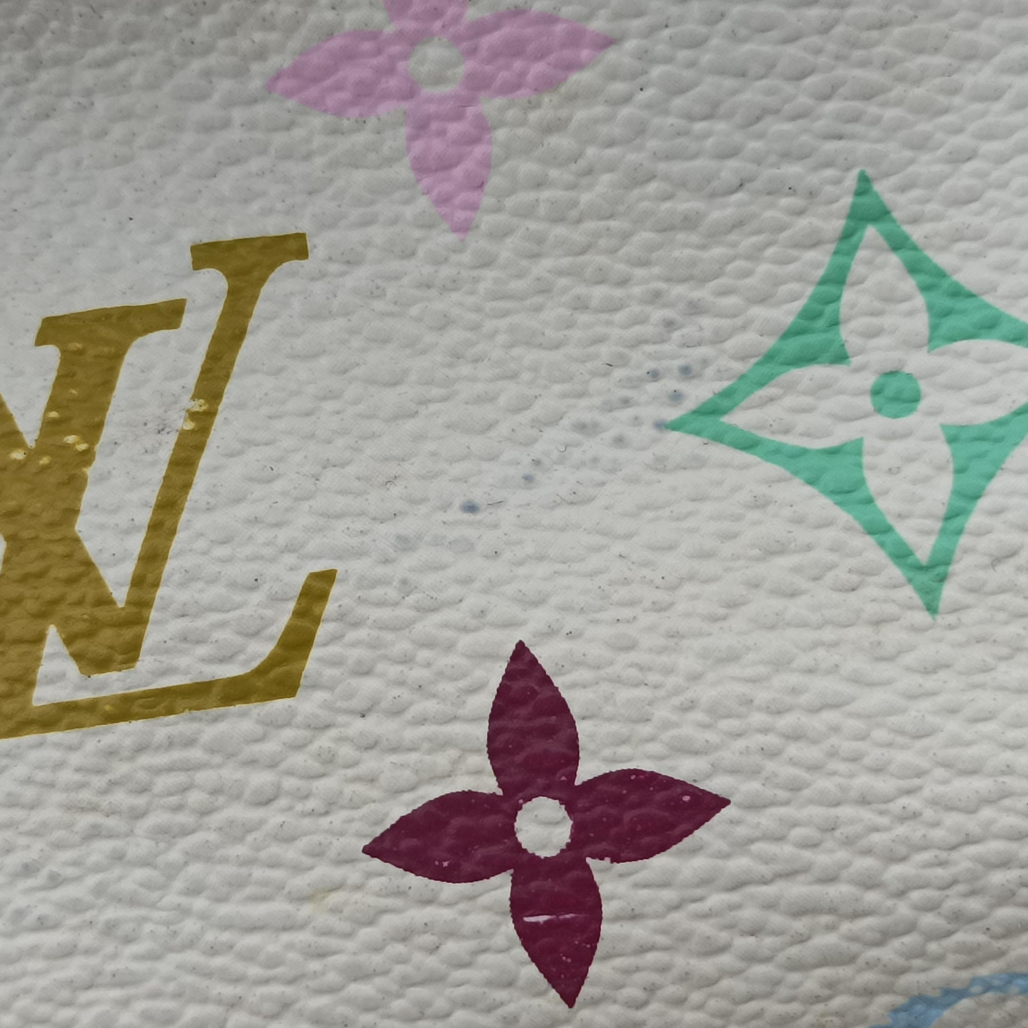 Pre-owned Louis Vuitton Speedy 30 white Monogram Multicolor M92643 handbag | stylenewstar