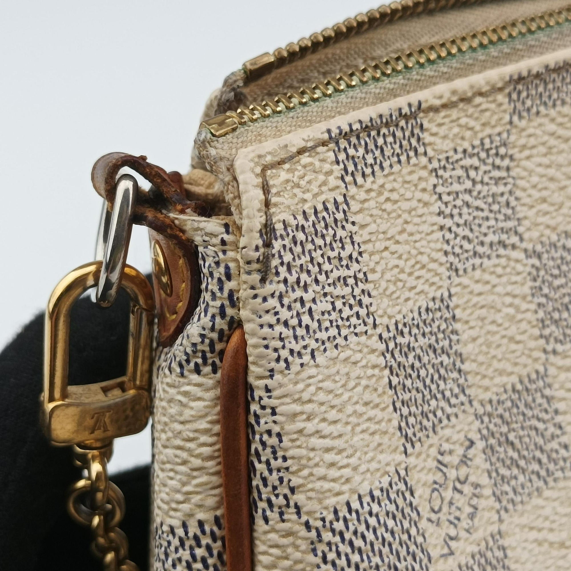 Pre-owned Louis Vuitton EVA AZUR Damier Canvas N55214 shoulderbag | stylenewstar