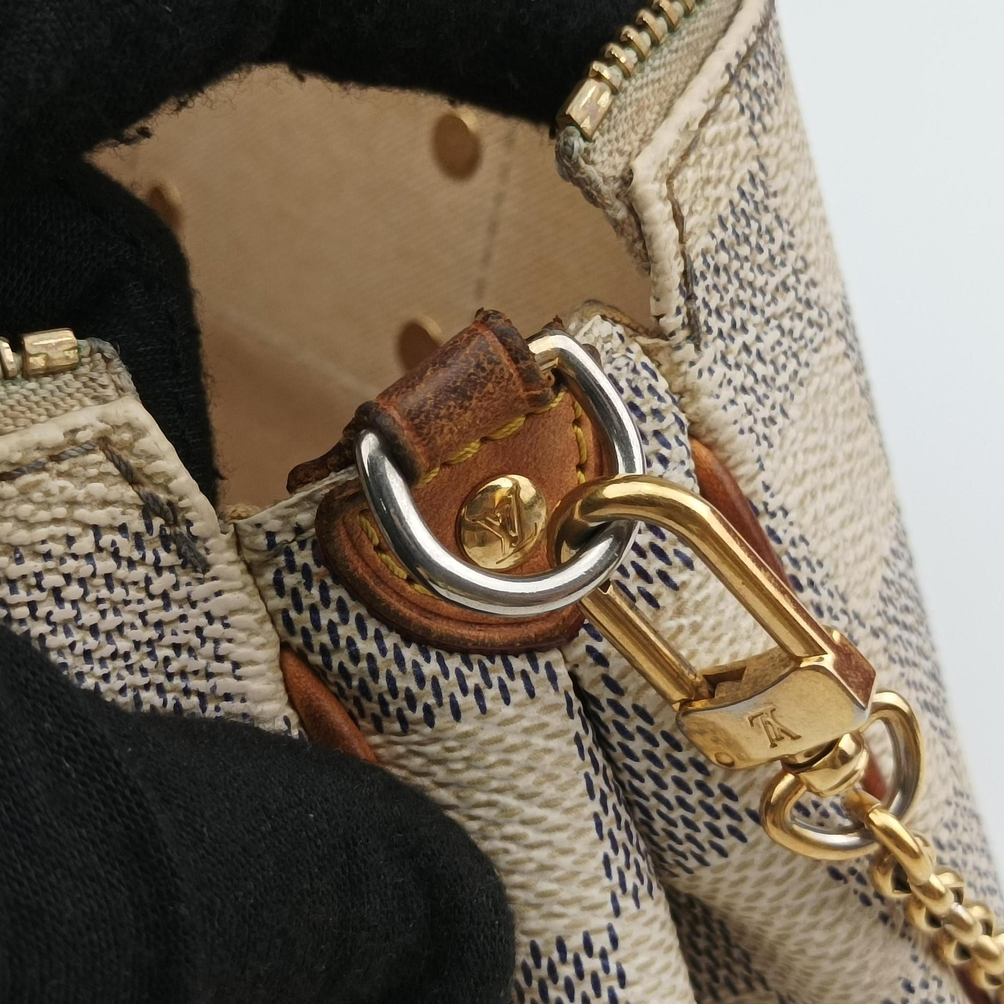 Pre-owned Louis Vuitton EVA AZUR Damier Canvas N55214 shoulderbag | stylenewstar