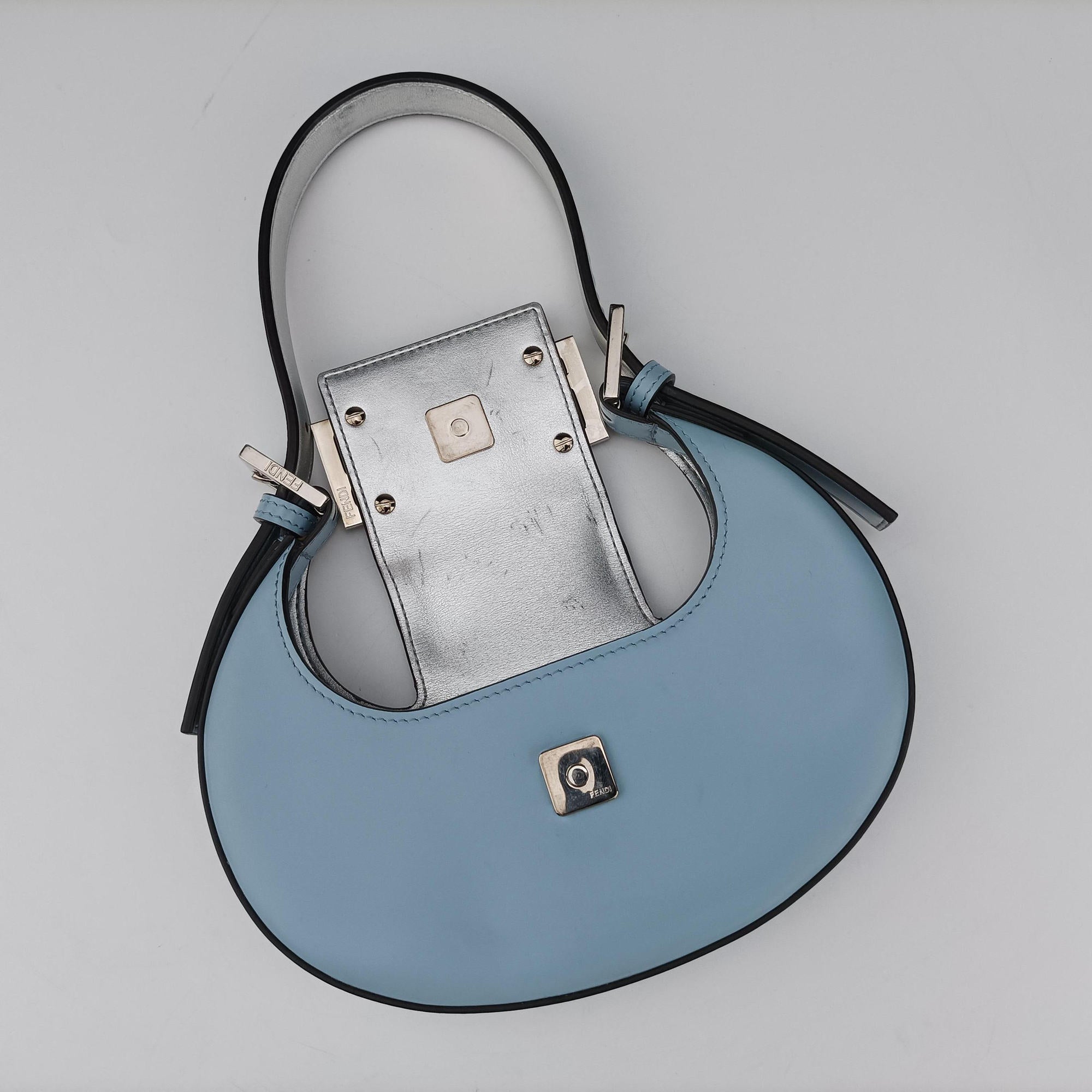 Vintage Fendi Cookie Mini Blue Leather 8BS065 handbag | stylenewstar