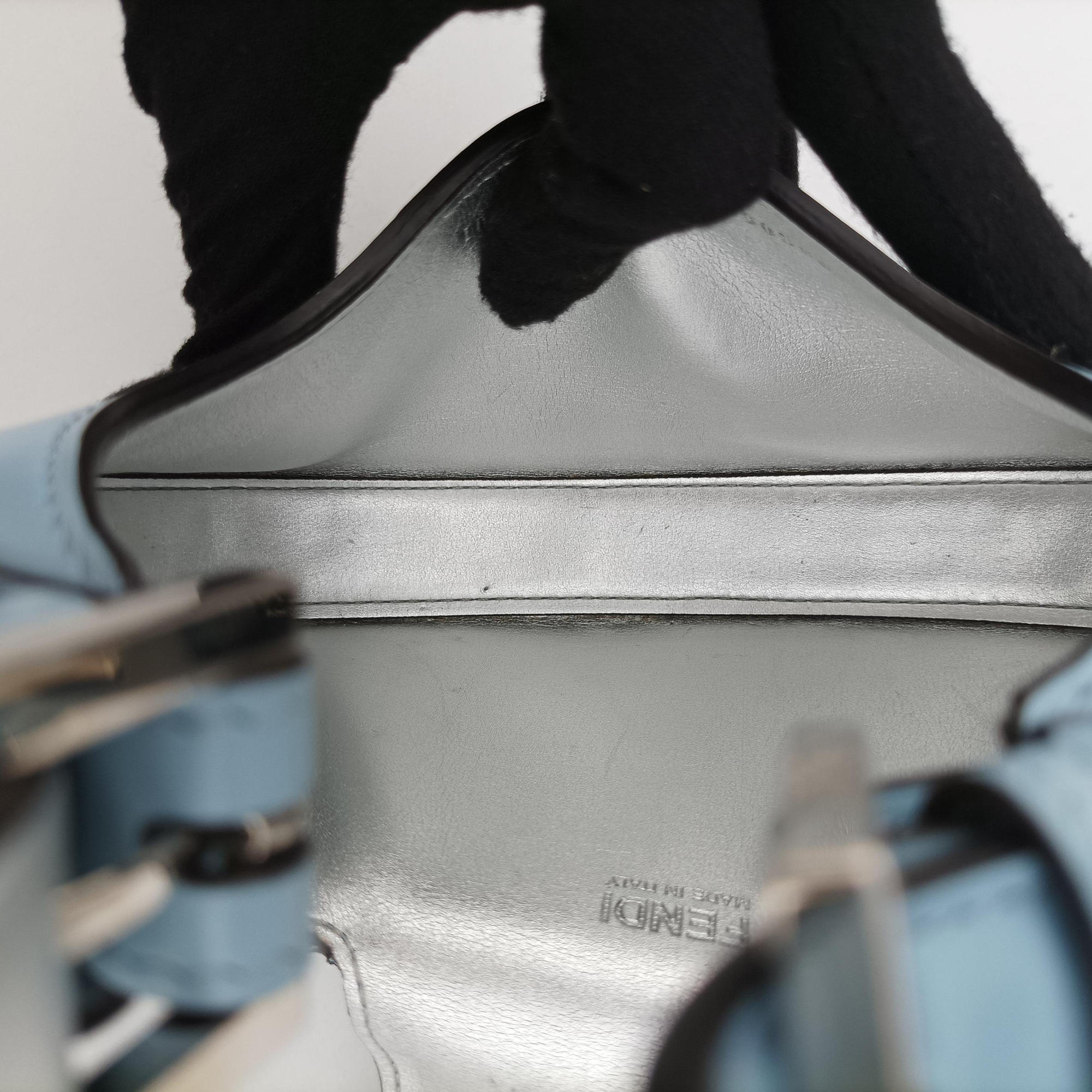 Vintage Fendi Cookie Mini Blue Leather 8BS065 handbag | stylenewstar