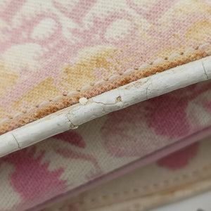 Pre-owned Christian Dior Cherry Blossom Flower Baguette White×Multicolour canvas  shoulderbag | stylenewstar