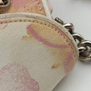 Pre-owned Christian Dior Cherry Blossom Flower Baguette White×Multicolour canvas  shoulderbag | stylenewstar