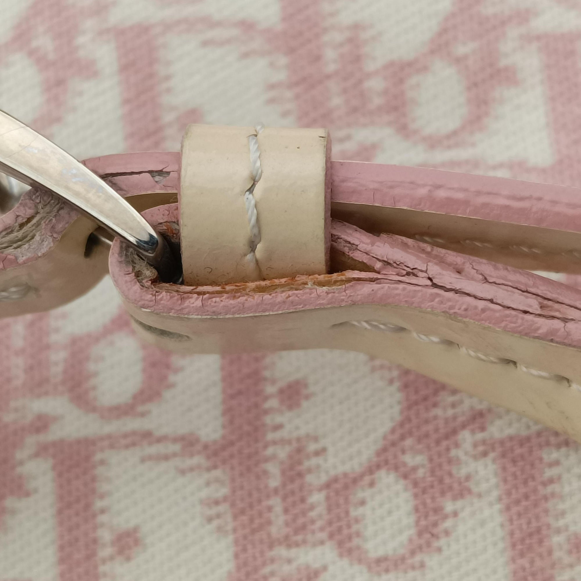 Pre-owned Christian Dior Cherry Blossom Flower Baguette White×Multicolour canvas  shoulderbag | stylenewstar
