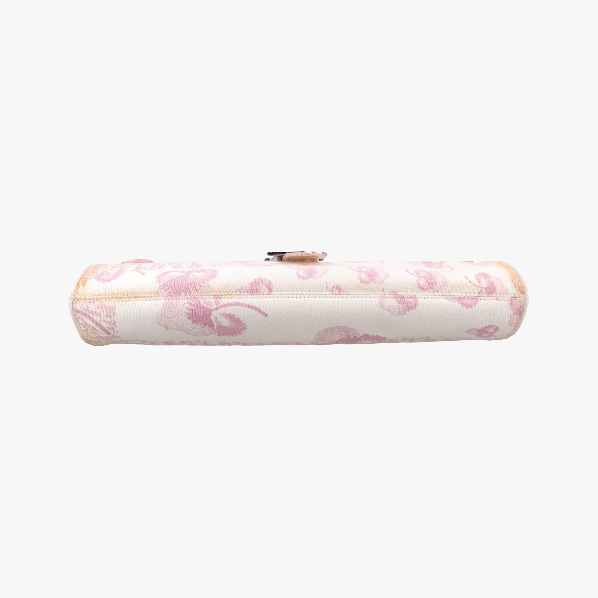 Pre-owned Christian Dior Cherry Blossom Flower Baguette White×Multicolour canvas  shoulderbag | stylenewstar