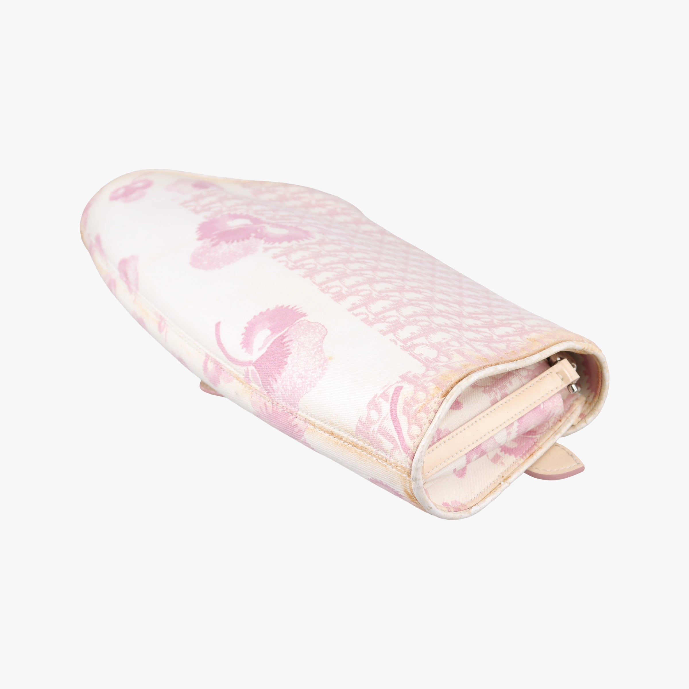 Pre-owned Christian Dior Cherry Blossom Flower Baguette White×Multicolour canvas  shoulderbag | stylenewstar