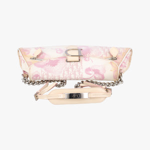 Pre-owned Christian Dior Cherry Blossom Flower Baguette White×Multicolour canvas  shoulderbag | stylenewstar