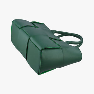 Pre-owned Bottega Veneta THE ARCO Tote Green lambskin  handbag | stylenewstar