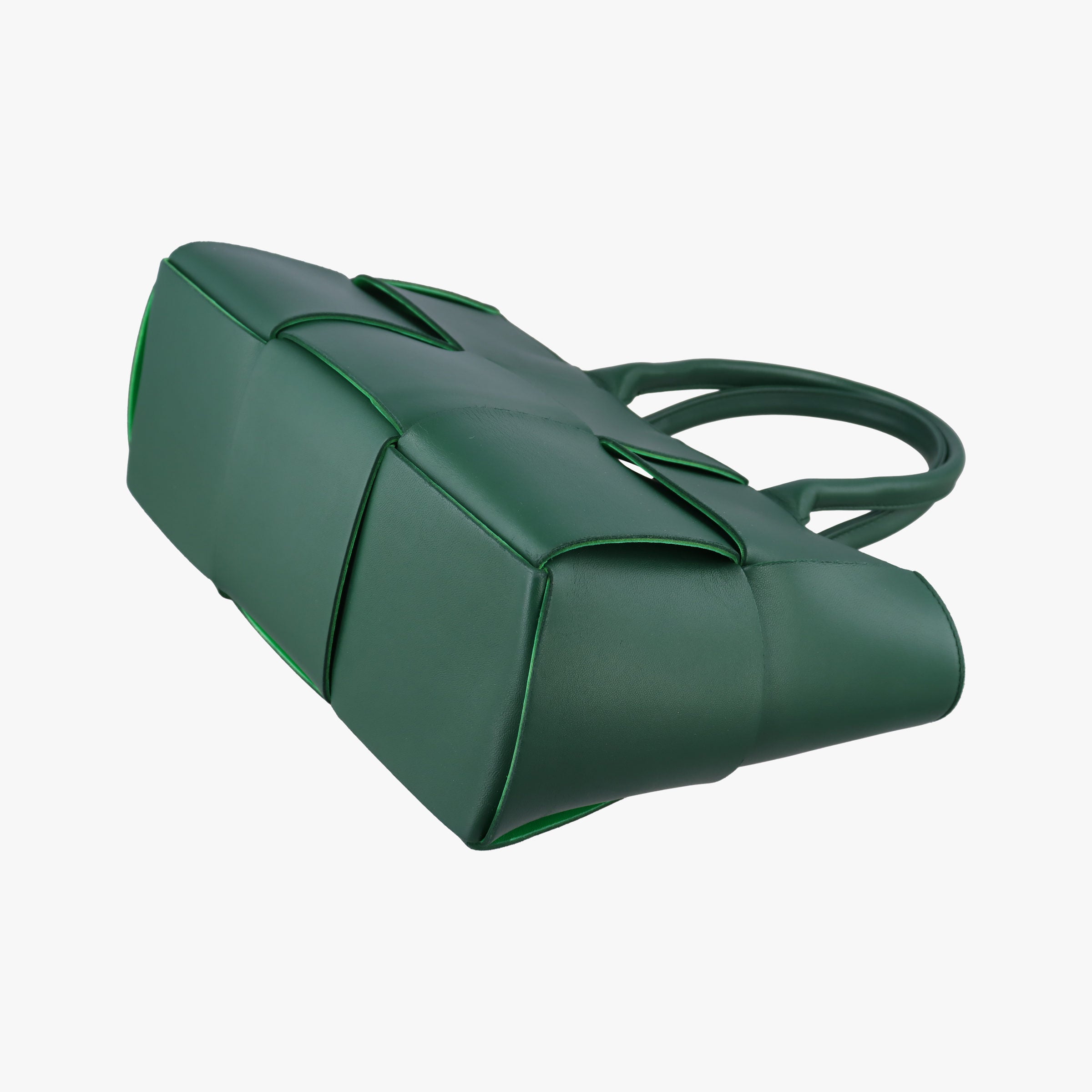 Pre-owned Bottega Veneta THE ARCO Tote Green lambskin  handbag | stylenewstar