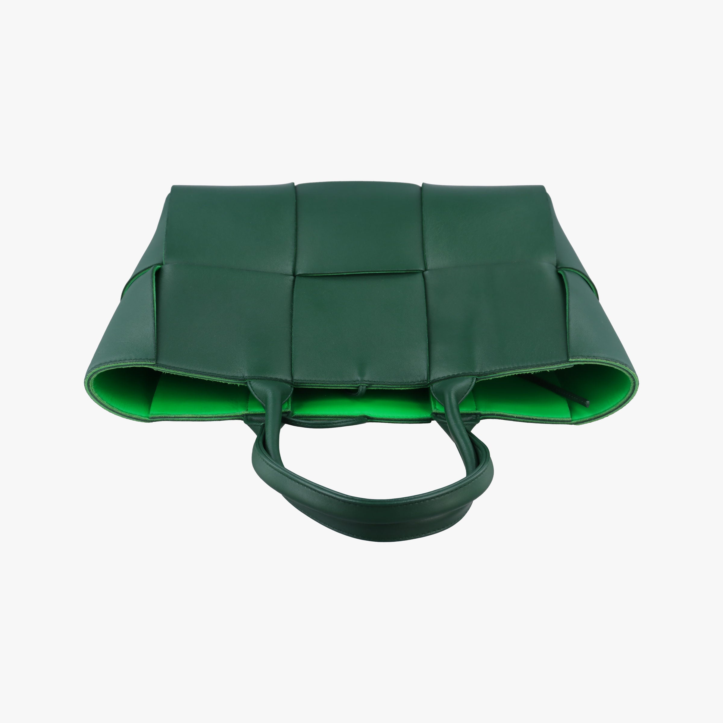 Pre-owned Bottega Veneta THE ARCO Tote Green lambskin  handbag | stylenewstar