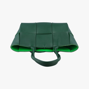 Pre-owned Bottega Veneta THE ARCO Tote Green lambskin  handbag | stylenewstar