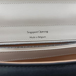 Vintage Delvaux Brillant Black × ivory Leather × patent leather  shoulderbag | stylenewstar