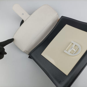 Vintage Delvaux Brillant Black × ivory Leather × patent leather  shoulderbag | stylenewstar