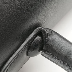 Vintage Delvaux Brillant Black × ivory Leather × patent leather  shoulderbag | stylenewstar