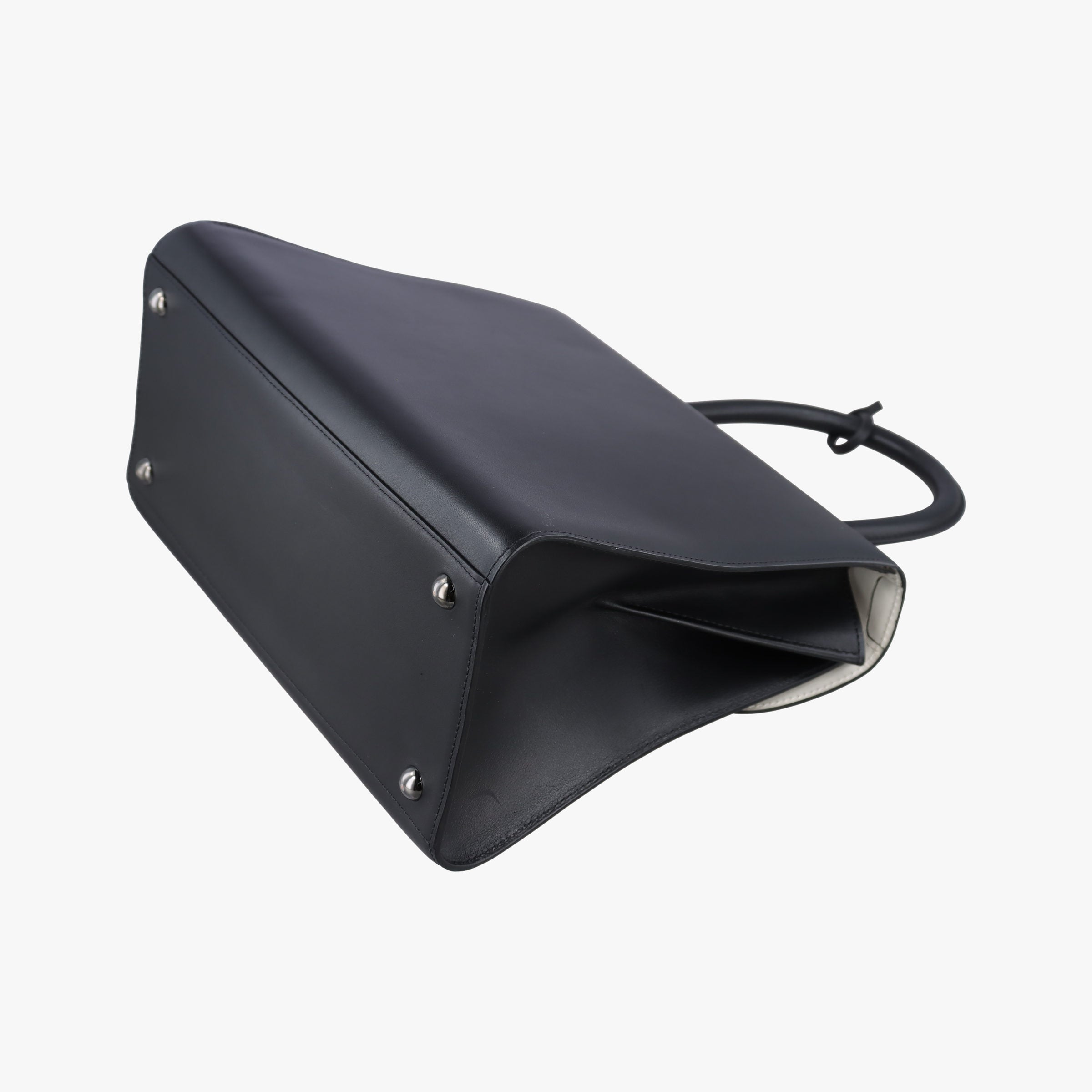 Vintage Delvaux Brillant Black × ivory Leather × patent leather  shoulderbag | stylenewstar