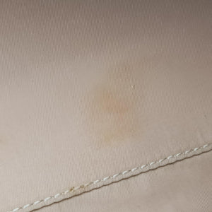 Pre-owned Christian Dior Romantic Trotter Beige x White PVC coated canvas x velour  handbag | stylenewstar