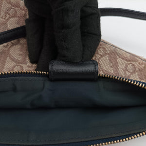 Secondhand Christian Dior Saddle Navy × Beige Pink Jacquard  handbag | stylenewstar