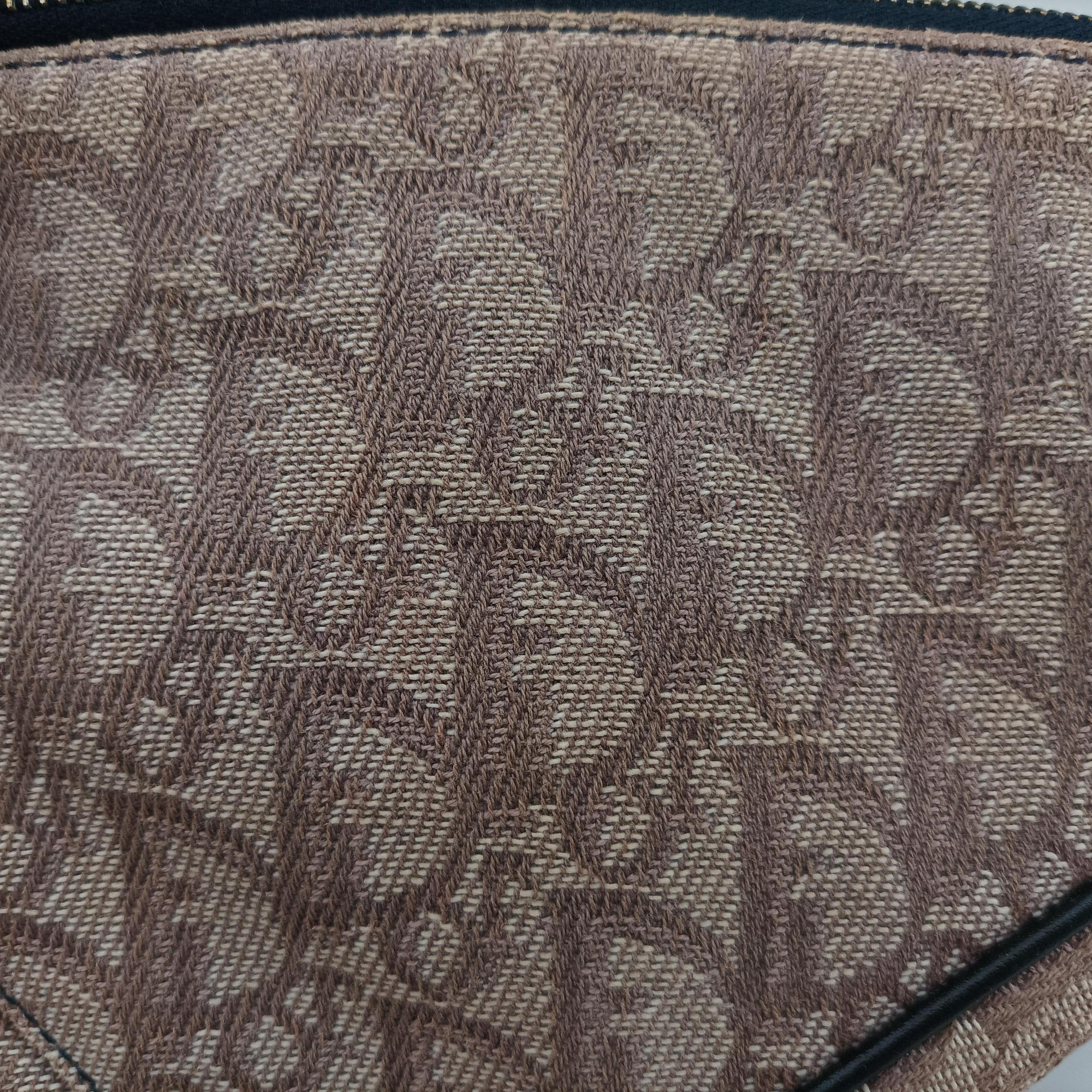 Secondhand Christian Dior Saddle Navy × Beige Pink Jacquard  handbag | stylenewstar