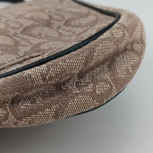 Secondhand Christian Dior Saddle Navy × Beige Pink Jacquard  handbag | stylenewstar