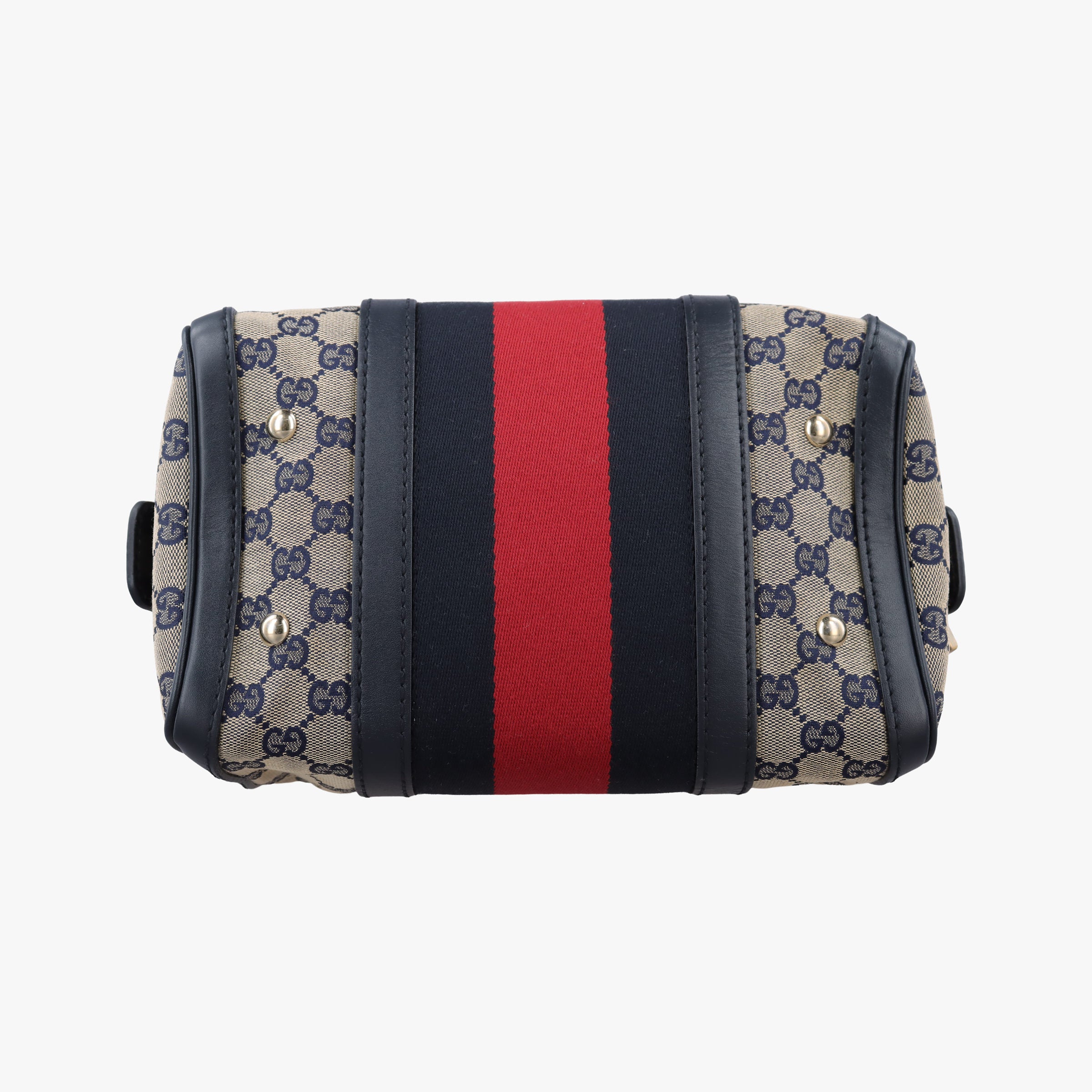 Secondhand Gucci Sherry Line navy×red×beige Canvas×Leather 269876 shoulderbag | stylenewstar