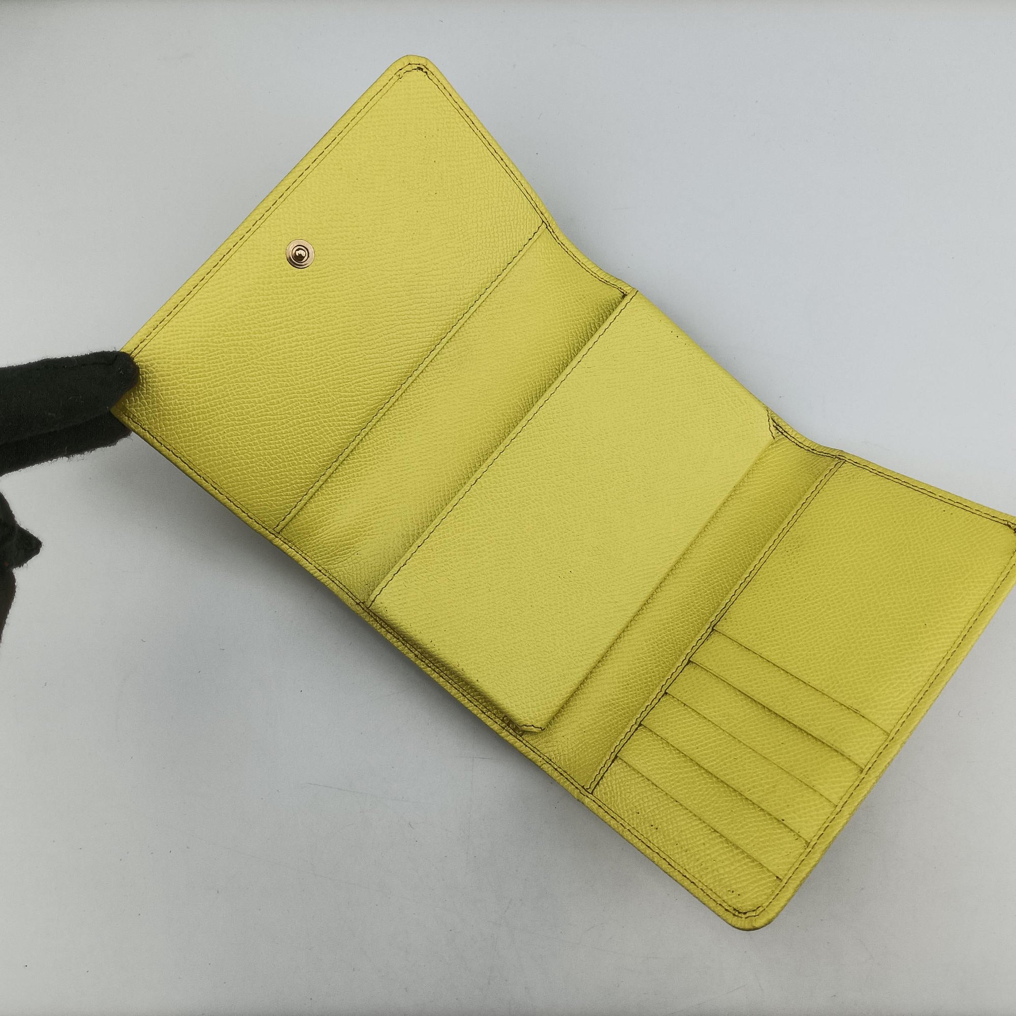 Pre-owned Dolce & Gabbana SICILY Yellow Leather  shoulderbag | stylenewstar