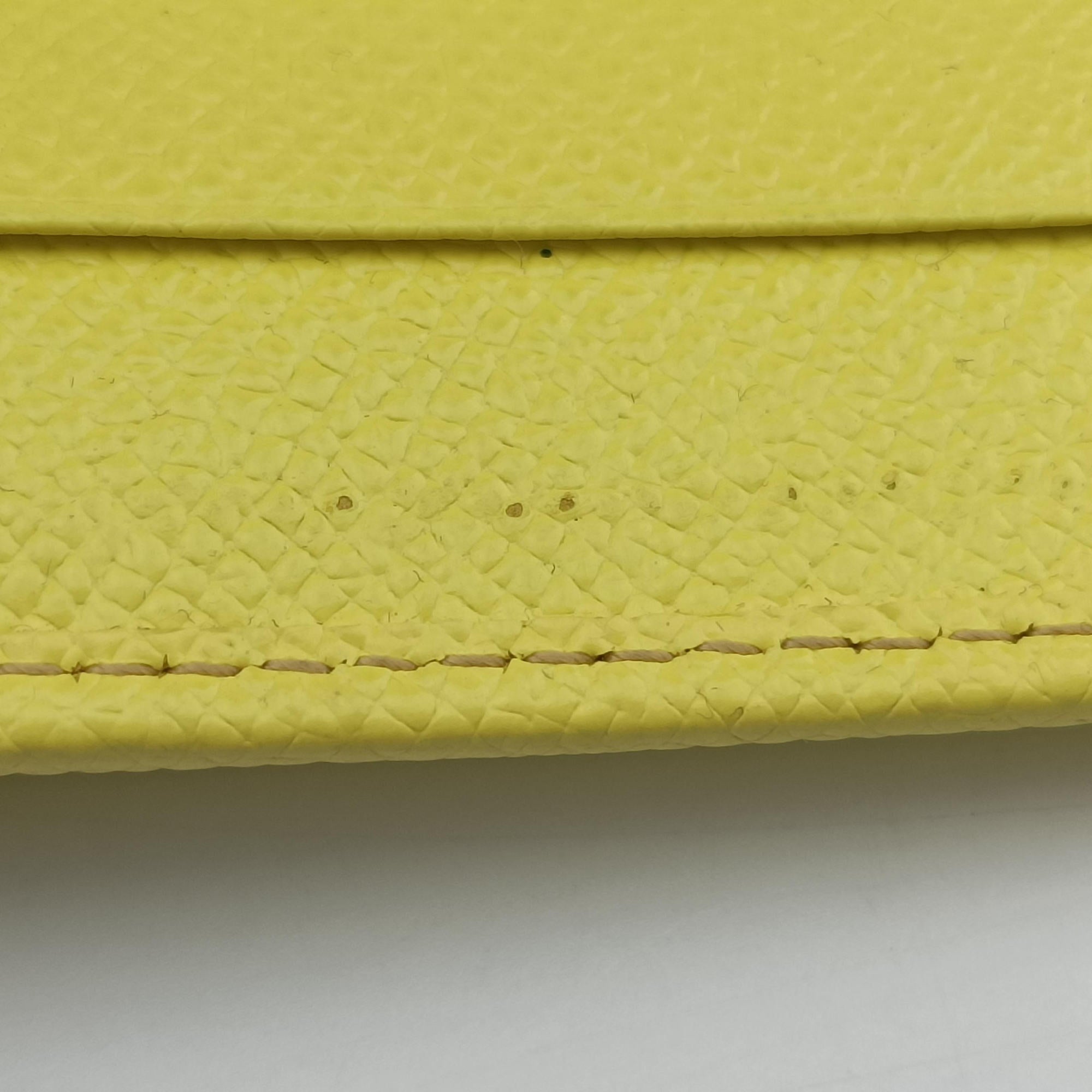 Pre-owned Dolce & Gabbana SICILY Yellow Leather  shoulderbag | stylenewstar