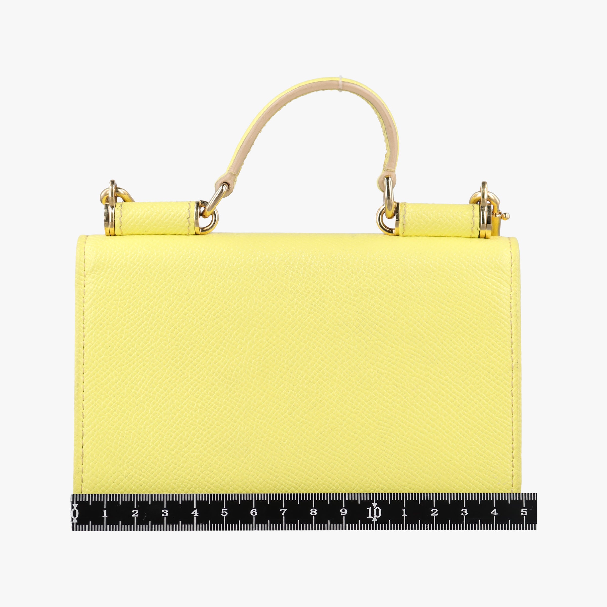 Pre-owned Dolce & Gabbana SICILY Yellow Leather  shoulderbag | stylenewstar