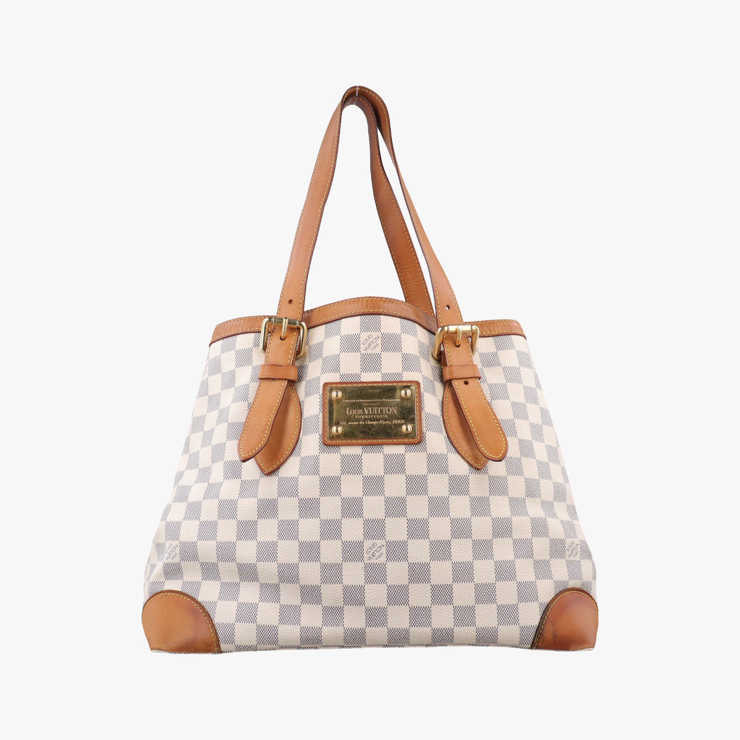 Pre-owned Louis Vuitton HAMPSTEAD MM AZUR Damier Canvas N51206 handbag | stylenewstar