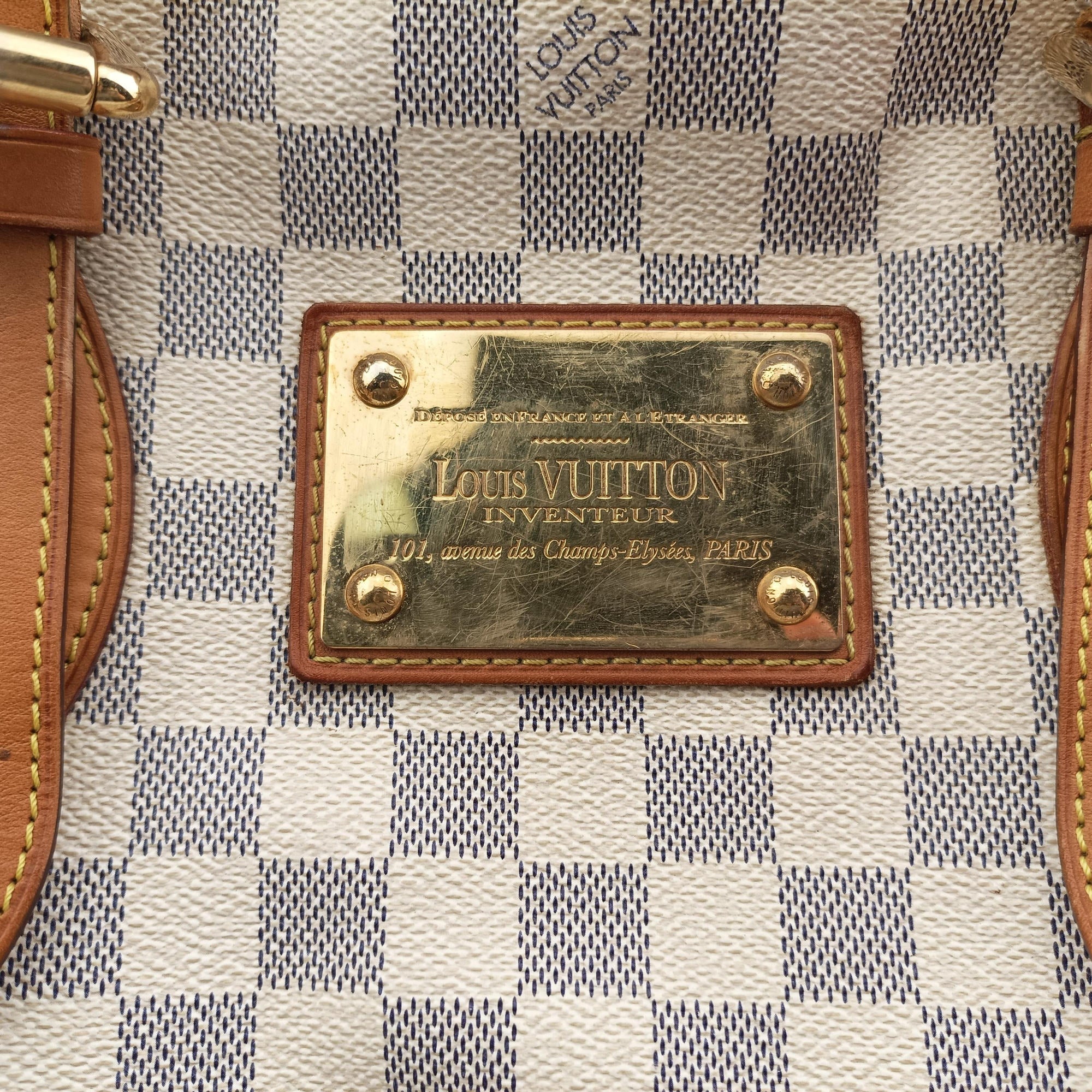 Pre-owned Louis Vuitton HAMPSTEAD MM AZUR Damier Canvas N51206 handbag | stylenewstar