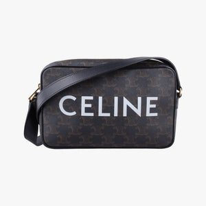 Pre-owned Celine Medium Triomphe Messenger Brown PVC coated canvas  shoulderbag | stylenewstar