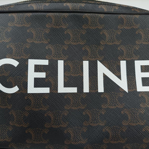 Pre-owned Celine Medium Triomphe Messenger Brown PVC coated canvas  shoulderbag | stylenewstar