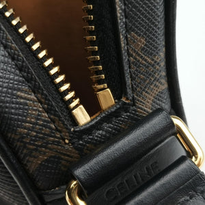 Pre-owned Celine Medium Triomphe Messenger Brown PVC coated canvas  shoulderbag | stylenewstar