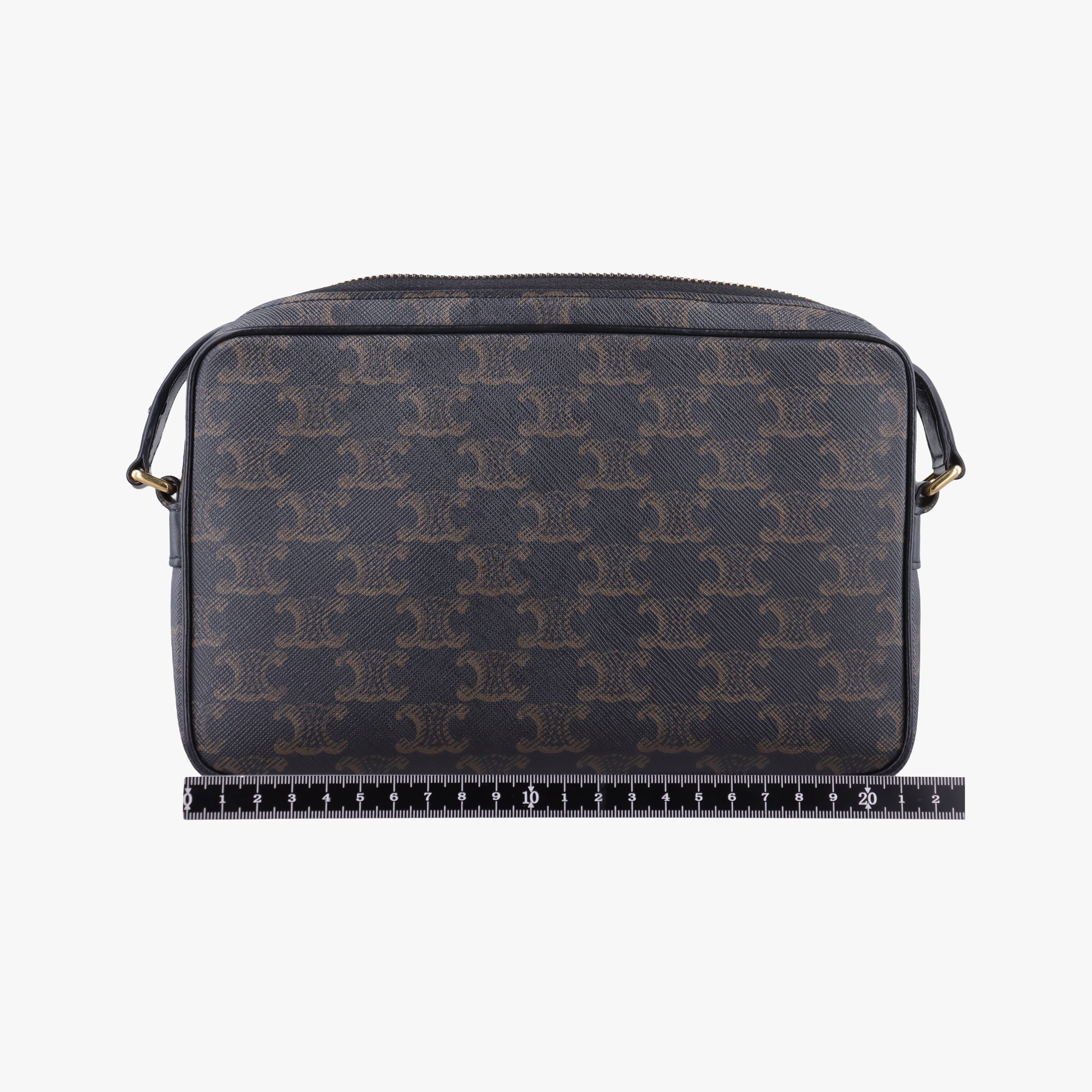Pre-owned Celine Medium Triomphe Messenger Brown PVC coated canvas  shoulderbag | stylenewstar