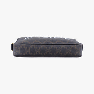 Pre-owned Celine Medium Triomphe Messenger Brown PVC coated canvas  shoulderbag | stylenewstar