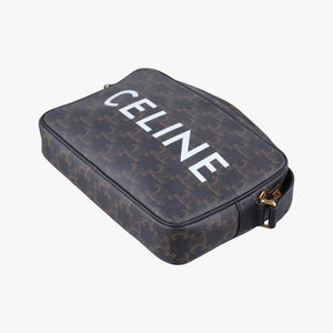 Pre-owned Celine Medium Triomphe Messenger Brown PVC coated canvas  shoulderbag | stylenewstar