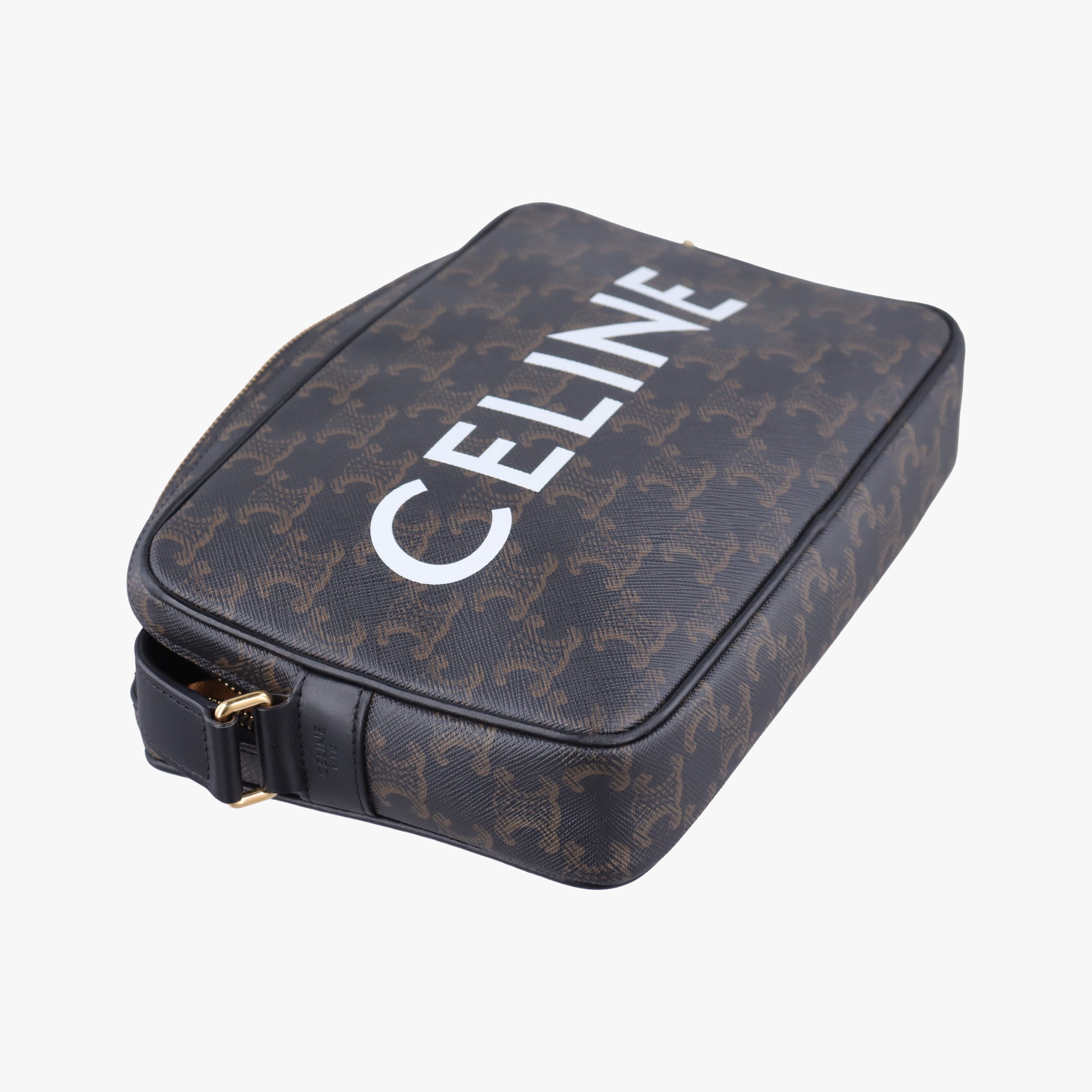 Pre-owned Celine Medium Triomphe Messenger Brown PVC coated canvas  shoulderbag | stylenewstar