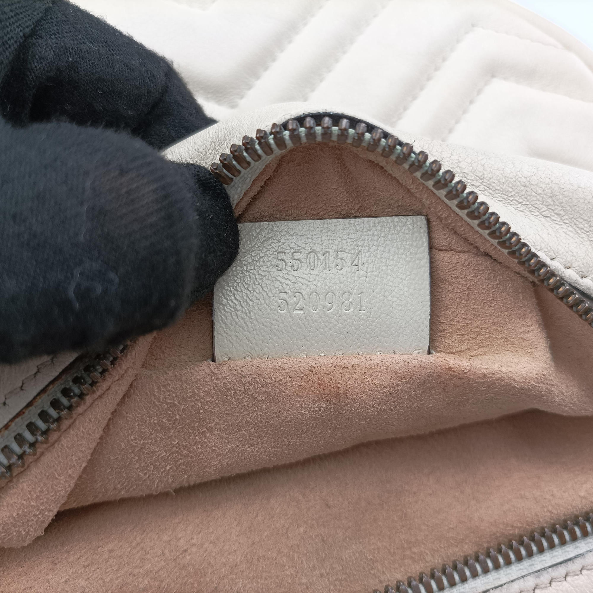 Pre-owned Gucci GG Marmont White Leather 550154 shoulderbag | stylenewstar
